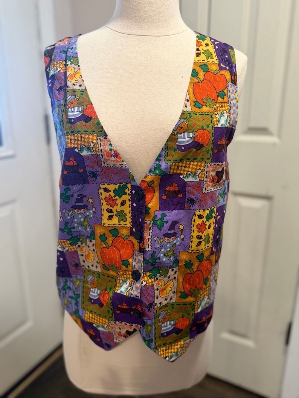 Basic Editions Halloween Patchwork Vest